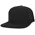 7 Panel, Flat Bill, Performance Snapback Hat, Water-Resistant Baseball Cap, Men & Women