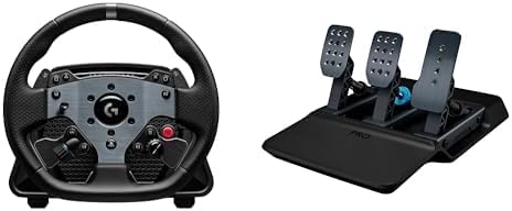 Logitech G PRO Racing Wheel, Direct Drive 11 Nm Force, TRUEFORCE Feedback + PRO Racing Pedals with 100kg Load Cell Brake, Fully Customisable + RS Shifter Handbrake, Playstation & PC - Black | Direct Drive 11 Nm Force, TRUEFORCE Feedback, 100kg Load Cell Brake, Customisable, Playstation & PC - Black