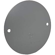 Sealproof Round Metallic Blank Weatherproof Outlet Cover, UL Listed, Gray