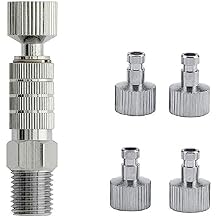 1/8 Inch Airbrush Quick Release Coupling Disconnect Adapter Kit, 5PCS Female Connectors and Male Adapter for Air Compressor and Airbrush Hose