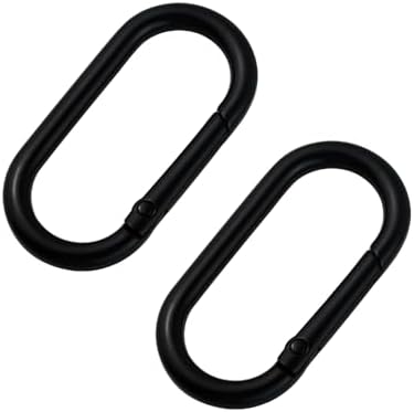 TANJUN 10Pack Spring Oval Rings Metal Spring Snap Clip Round Keychain Key Ring Clips Oval Ring Buckle for Bags, Purses, Handbag, DIY Craft