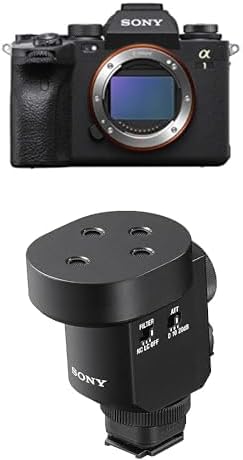 Bundle of Sony Alpha 1 Full-Frame Interchangeable Lens Mirrorless Camera + Sony Digital Shotgun Microphone ECM-M1,Black