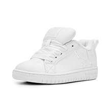DC Shoes Youth Court Graffik Sneaker (Little Kid/Big Kid) White/White