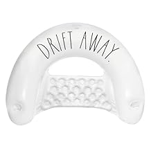 Coconut Float Rae Dunn x Chill Chair Lounger - New! Drift Away Theme - Adult Size Multi-Purpose Inflatable Drifter & Lounge Chair - Versatile Ride-On for Summer & Swim Parties