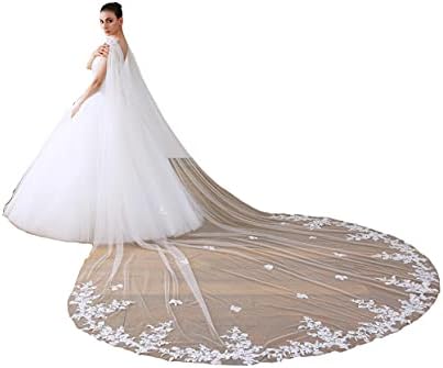 EllieHouse Long Tulle Shoulder Bridal Cape Wedding Veil Cloak For Bride T41