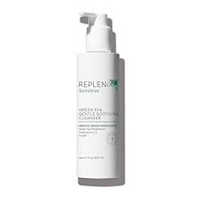 Replenix Green Tea Gentle Soothing Facial Cleanser, Medical-Grade Sensitive Skin Face Wash, Now with New & Improved Packaging (6.7 fl. oz)
