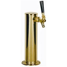 PVD Coated Stainless Body Single Faucet Beer Tower (Polished Brass Look)