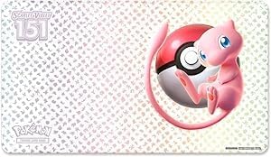 BB-Toy-Trades Compatible with Pokemon TCG Playmat Play Mat Mouse Mat Table Mat Crimson & Purple Pokemon 151 Mew Playmat