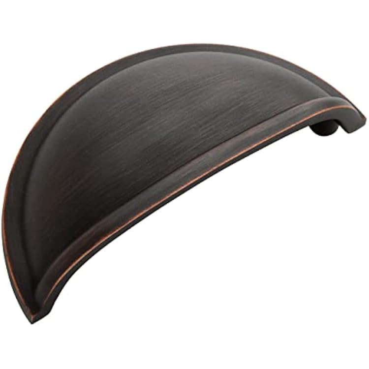 Amerock | Cabinet Cup Pull | Oil Rubbed Bronze | 3 inch 76 mm Center to Center | Cup Pulls | 1 Pack | Drawer Pull | Drawer Handle | Cabinet Hardware