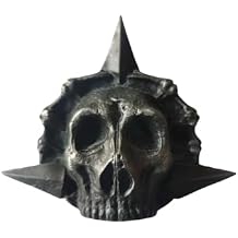 Halloween Ghost Festival Skull Decorative Ornament with Spikes, 3.54-inch Zinc Alloy Gothic Style Belt Buckle Accessory, with A Metal Skull Design with Hidden Snap