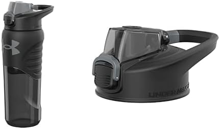 Under Armour 24oz Clarity Black Bottle & Replacement Pro Lid Black