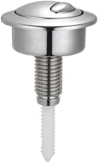 Chrome Dual Flush Push Button Compatible Replacement for Twyford, Siamp Optima 49 Toilet Cistern Flush Valve