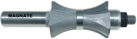 Magnate 5867 Finger Nail with Center Bearing Router Bit - 1-1/2" Profile Height; 1/4" Cutting Depth
