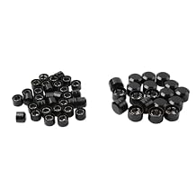 Bacar 33 Pcs XJ55-AQ-6H2M Cap Nut Bolt Topper Caps Cover Aluminum Black For Indian Models (Not For Scout & not For FTR)