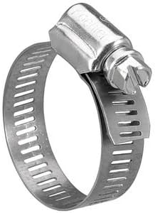 All Stainless Steel Hose Clamp, 1/2" Bandwidth, Pack of 10 Pieces (#5, 3/8" ~ 3/4")