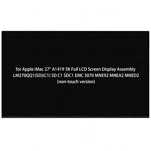 Replacement Mid 2017 for Apple iMac 27 A1419 5K Full LCD Screen Display Assembly LM270QQ1SDC1 SD C1 SDC1 EMC 3070 MNE92 MNEA2 MNED2