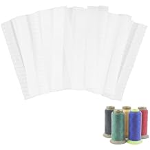 GORGECRAFT 100Pcs Sewing Thread Net Cosmetic Brush Protective Nets Mesh Spool Saver Huggers for Different Sizes of Sewing Quilting Winding Embroidery Machines White 3.15x0.39inch
