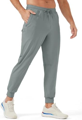 Mens Sweatpants with Zipper Pockets Athletic Pants Traning Track Pants Joggers for Men Soccer, Running, Workout