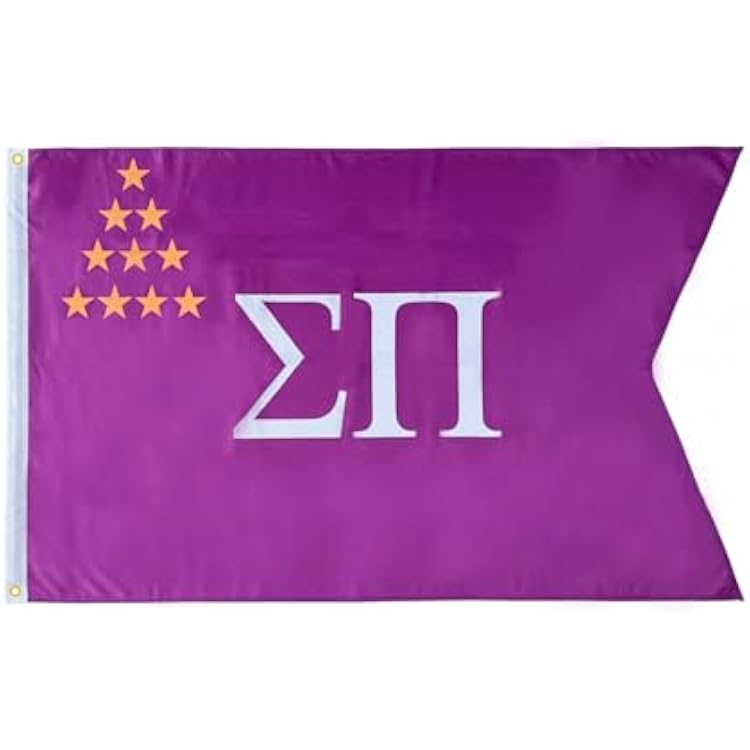 King Greek Sigma Pi Flag Official Fraternity,Brass Grommets & Double Stitch,Polyester Banner Wall Decor for Outdoor Indoor Decoration,3x5 Feet