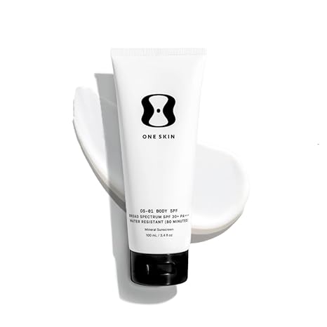 oneskin OS-01 Body SPF 30 PA+++ | Broad Spectrum, Water Resistant, 3.4 Oz | Non-nano mineral sunscreen with OS-01 peptide & antioxidants. Helps prevent collagen loss and protect against UV aging