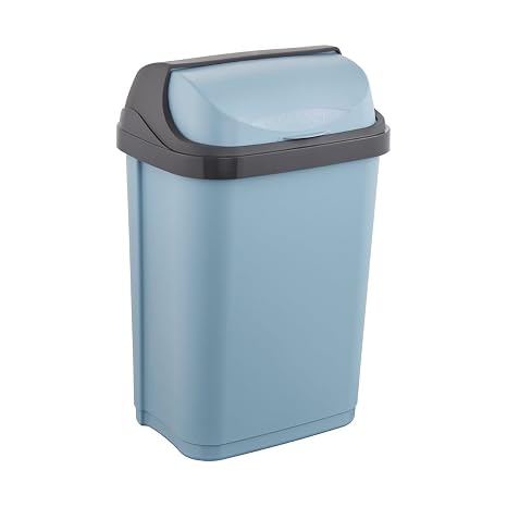 keeeper 1045368000000 Trash Can, Plastic, nordic blue