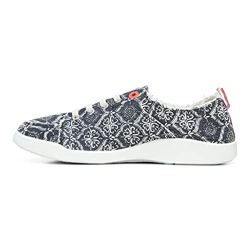 Vionic Beach Pismo Casual Womens Fashion Sneakers-Sustainable Shoes that Include Three-Zone Comfort with Orthotic Insole Arch Support, Machine Wash Safe- Sizes 5-11 Navy Mosaic 7 Medium US