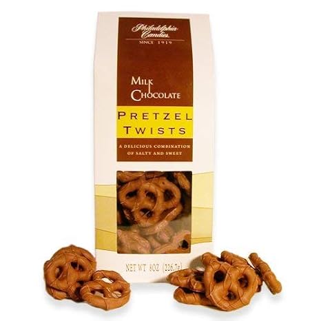 Philadelphia Candies Milk Chocolate Covered Mini Pretzels, 8 Ounce Gift Bag