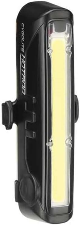 Cygolite Hotrod Front 110 Lumen Bike Light 3 Night & 3 Daytime Modes Sleek Durable Design IP64 Water Resistant Sturdy Flexible Mount USB Rechargeable Front Light for Road & Commuter Bicycles