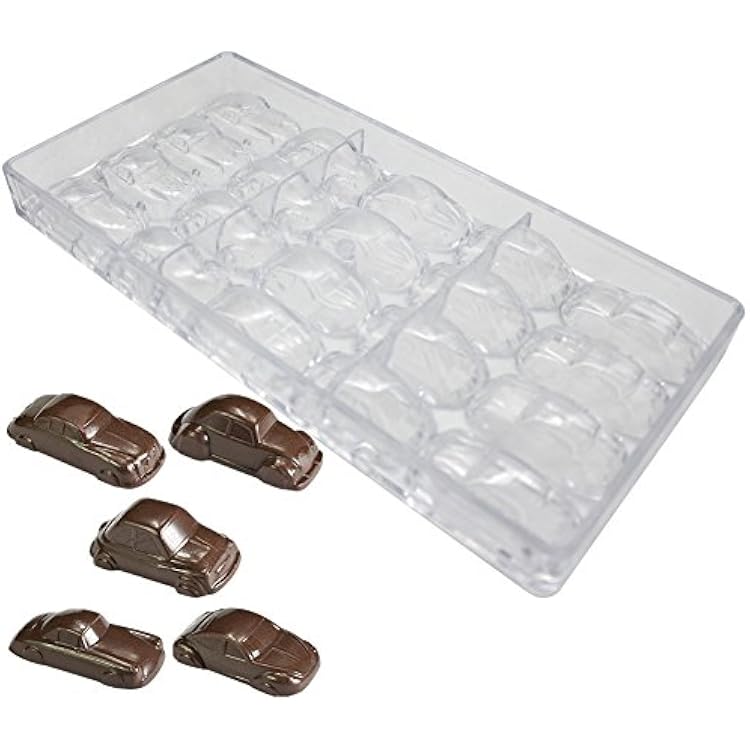 Car Shaped Polycarbonate Chocolate Mold Hard Poly-carbonate Candy Mold 3D Car Chocolate Mould