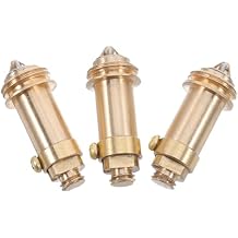ULTECHNOVO 3pcs Universal Brass Popup Drain Stopper Core for Bathroom Sink and Bathtub, Replacement Popup Drainer Accessory Compatible with Wash Basin, Sturdy Bathroom Drain Plug Parts