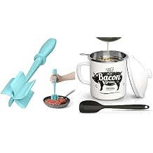 Aqua Meat Chopper and White Bacon Grease Container