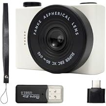 Mini Camera 2K HD Video Recorder, Mini Keychain Digital Camcorder with 64GB Card, 1.57" HD Display, Ultra-Portable Tiny Camera for Travel/Vlog/Night Shots/Selfie (White)