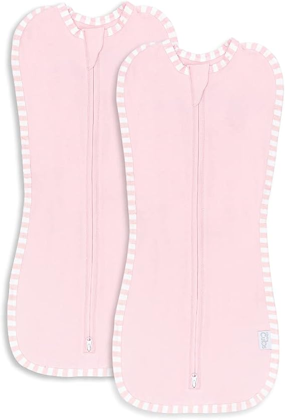 Comfy Cubs Swaddle Blanket with Zipper 2 Pk L - Pink