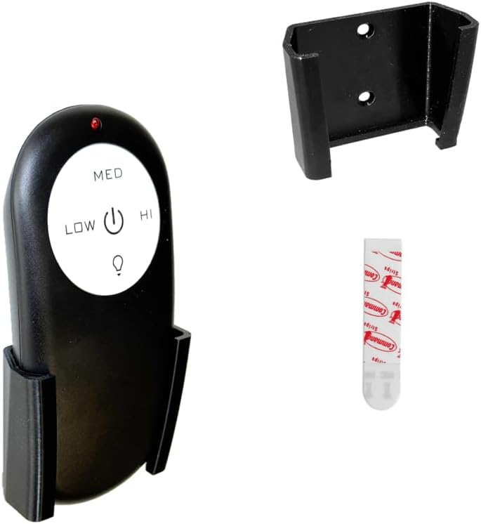 Fan Remote Holder Wall Mount for Home Decorators Merwry, Levanto, Petersford, Federigo Models Ceiling Fans 13431102701301, DL-4112T-01, 2A767-DL-4112T-01 with Command Strip Remote Not Included