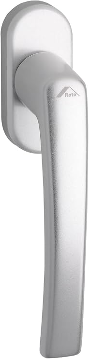 Roto Window Handle Line Natural Silver with Screws Square 7 x 35 mm