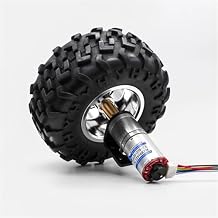 JGA25-370B DC Geared Motor with Encoder Speed Disk Smart Car Chassis Kit 6V/12V/24V Gear Motor Wheel Hub Robot Model DIY(26RPM,6V)