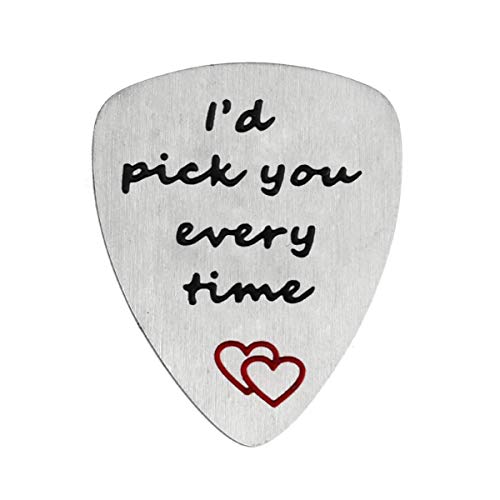 Id Pick You Every Time Guitar Pick, Musical Gift, Anniversary Date, Valentines Day Gift for Men