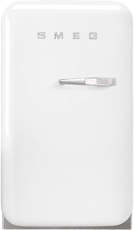 Smeg FAB5 Retro Mini Fridge 50s Style Compact Small Refrigerator, 1.2 cu ft, Automatic Defrost, LED Lighting, Adjustable Shelves Made in Italy Perfect for Home, Dorm, Office, Hotel -White