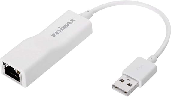 Edimax USB 2.0 Fast Ethernet LAN Adapter, USB to RJ45 100Mbps Network LAN Converter, Plug and Play, Windows, MacBook Pro/Air and More, EU-4208, White