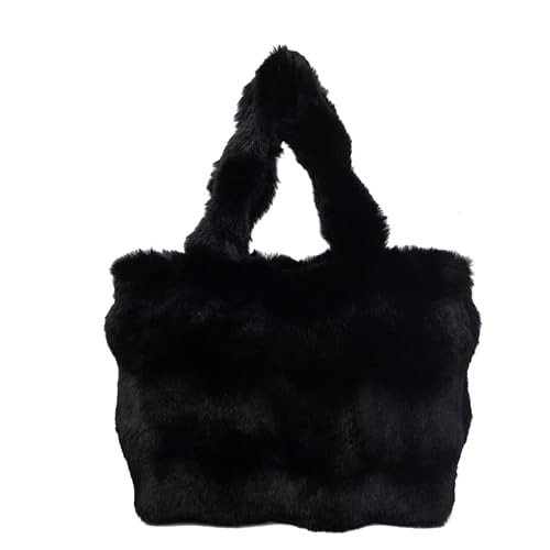 Korean version new 2026 autumn and winter plush handbag women large capacity shopping shoulder shoulder bag