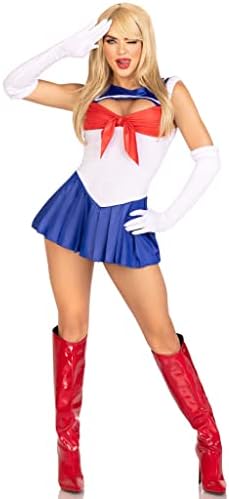 Leg Avenue Womens 3 PC Sexy Sailor Halloween Costume, Bodysuit with Skirt