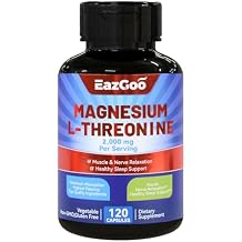 Magnesium L-Threonine Supplement, Mineral Magnesium Supplement, Magnesium L-Threonine 2000mg, 120 Capsules