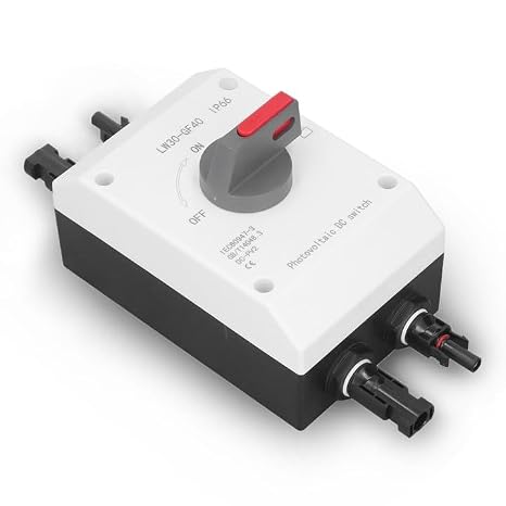 1200V 32A Photovoltaic DC Isolator Solar Switch, 4P IP66 Insulated Switch for Off Grid On Grid Solar Systems, for Solar Powered RV Boats Systems (Basic Type)