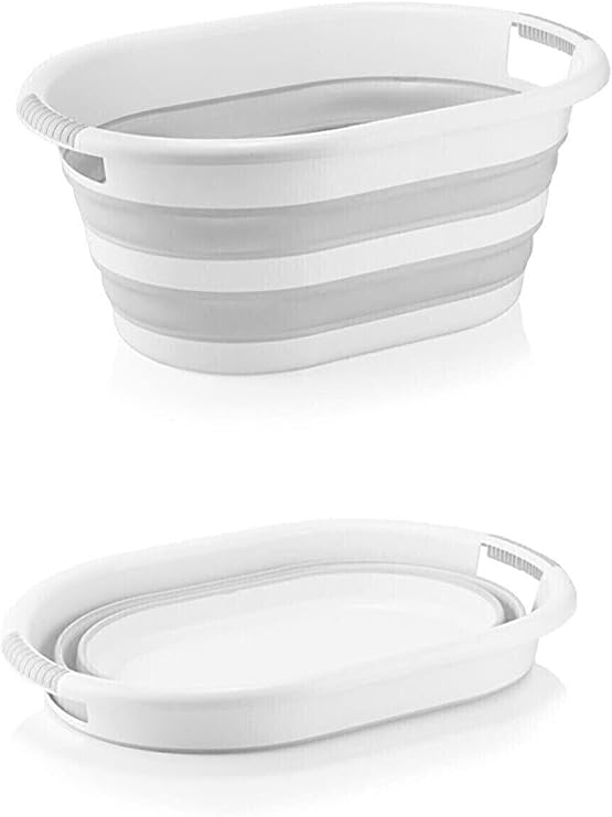 Foldable Plastic Laundry Basket 25 liter Silicone Accordion Basket