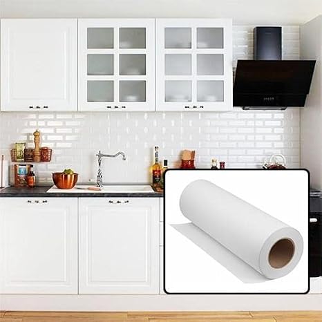 StickerArt Glossy White Furniture and Cabinet Covering Foil 100 CM 100 cm x 3 Meters