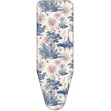 Colombo Ironing Board Cover 55.1 x 21.7 Fits Boards Up to 51.2 x 17.7 2-Layer Organic Cotton & Felt Pad, Clip Included, Spring Blossom Design