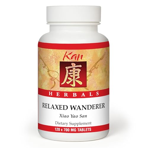 Kan Herbs Company Relaxed Wanderer Traditional Chinese Herbal Formula to Support Mood, Digestion, and Menstrual Balance, Nourishes Blood, Eases Occasional Tension and Fatigue, 120 Tablets