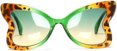Chicid Trendy Butterfly Sunglasses for Women, 90S Retro Classic Frame Fun Sun Glasses UV400 Protection