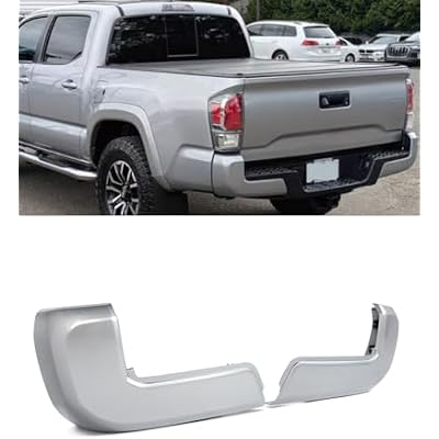 Silver Sky Rear Bumper End Cap Compatible with 2016-2023 Toyota Tacoma WO Sensor Holes LeftRight Set Replace for TO1105133,TO1104133