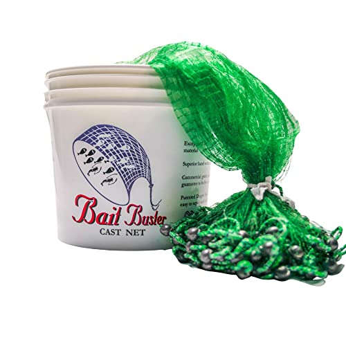 Bait Cast Net 12 Sq. Mesh Green 12 Ft.